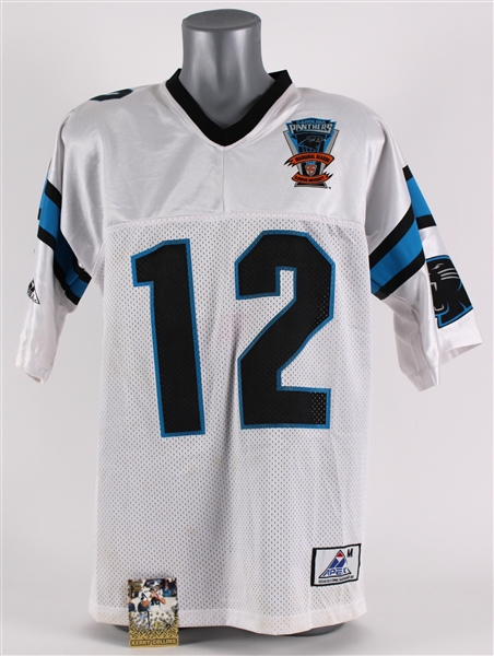 1995 Kerry Collins Carolina Panthers Signed Inaugural Season Preseason Jersey (MEARS LOA/JSA)