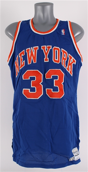 1986-87 Patrick Ewing New York Knicks Game Worn Raod Jersey (MEARS A10)