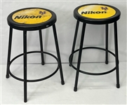 2008 New York Mets Shea Stadium Nikon 24" Stools (Lot of 2)
