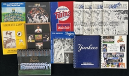 1978-2001 Baseball Postseason Media Guide Collection - Lot of 43
