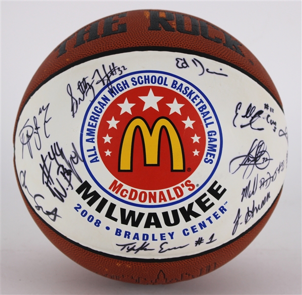 2008 McDonalds All America Game Multi Signed Basketball w/ 24 Signatures Including Jrue Holiday, Kemba Walker, DeMar DeRozan, Tyreke Evans & More (JSA)
