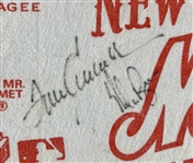 1969 Nolan Ryan & Tom Seaver NY Mets Signed Pennant w/ Sporting News Stark Prints (JSA)