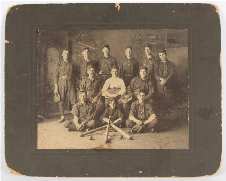 1900s Central City Baseball Team 16" x 20" Mounted Studio Photo