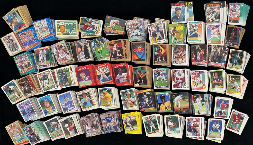 1980s-2000s Baseball Football Basketball Trading Card Collection - Lot of 7,000
