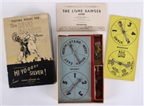 1938 The Lone Ranger Game Playing Pieces by Parker Brothers w/ Original Box
