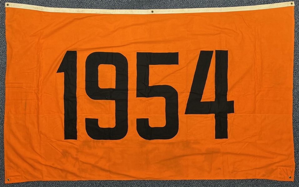 1954 New York Giants World Series Champions 55" x 90" Spring Training Stadium Flag (MEARS LOA)
