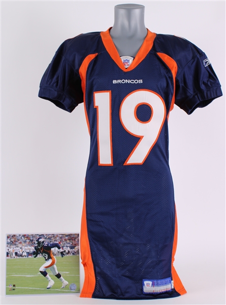 2005 Jerry Rice Denver Broncos Preseason Game Worn Jersey (MEARS A5)