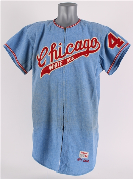 1971 Dennis Deck Chicago White Sox Spring Training Road Jersey (MEARS LOA)
