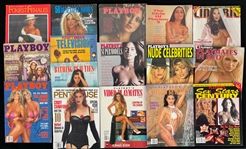 1970s-90s Playboy Magazine Collection - Lot of 17