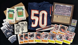 1980s-2000s Chicago Bears Memorabilia Collection - Lot of 250+ w/ McDonalds Trading Cards, Mike Singletary Frito Lays Jersey & More