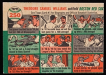 1954 Ted Williams Boston Red Sox Topps Trading Card #250