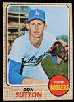 1968 Don Sutton Los Angeles Dodgers Topps Trading Card #103