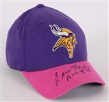 2011-13 Leslie Frazier Minnesota Vikings Signed Game Worn Breast Cancer Awareness Cap (MEARS LOA/JSA)