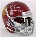 2010s OJ Simpson USC Trojans Signed Full Size Display Helmet *JSA*
