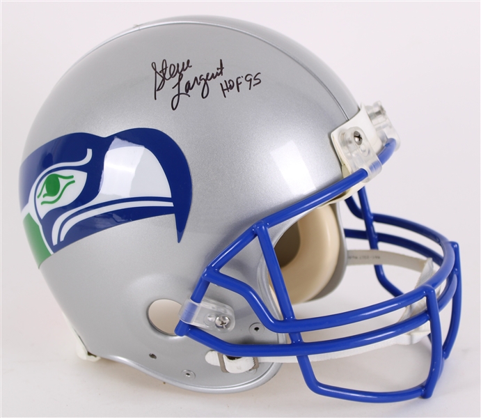 2018 Steve Largent Seattle Seahawks Signed Riddell Full Size Helmet *JSA*