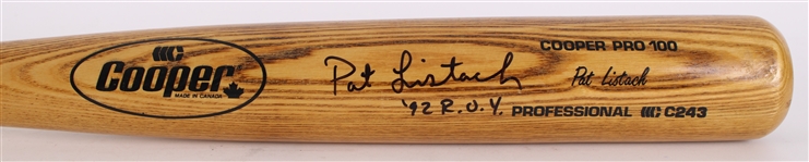 1992 Pat Listach Milwaukee Brewers Signed Cooper Professional Model Bat (JSA)