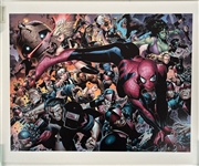2000s Stan Lee Signed Marvel New Avengers 21" x 27" Lithograph