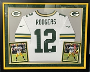 2010s Aaron Rodgers Green Bay Packers 36" x 44" Framed Display w/ Signed Jersey (Fanatics) 
