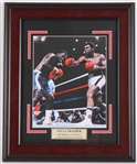 2000s Muhammad Ali Joe Frazier 14" x 17" Framed Thrilla In Manila Photo Display