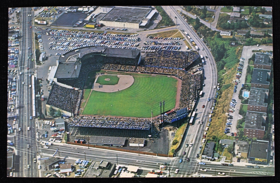 1969 Sicks Stadium Home of the Seattle Pilots 3.5"x5.5" Postcard