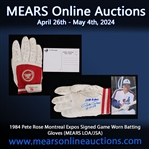 1984 Pete Rose Montreal Expos Autographed Batting Glove and Postcard (JSA)