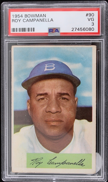 1954 Roy Campanella Brooklyn Dodgers Bowman Trading Card #90 (VG-3) (PSA Slabbed)