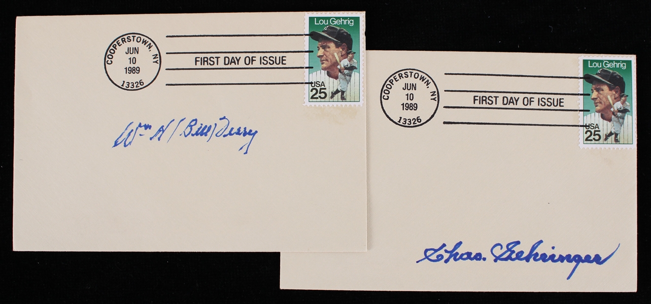1920-40s Charlie Gehringer Detroit Tigers and More Signed Envelopes (Lot of 2) (JSA)