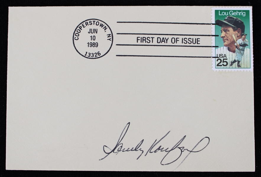 1955-66 Sandy Koufax Brooklyn/Los Angeles Dodgers Signed Envelope (JSA)