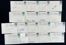 1940s-90s Gaylord Perry Bob Feller Cleveland Indians Nolan Ryan Texas Rangers and More Signed Envelopes (Lot of 18)