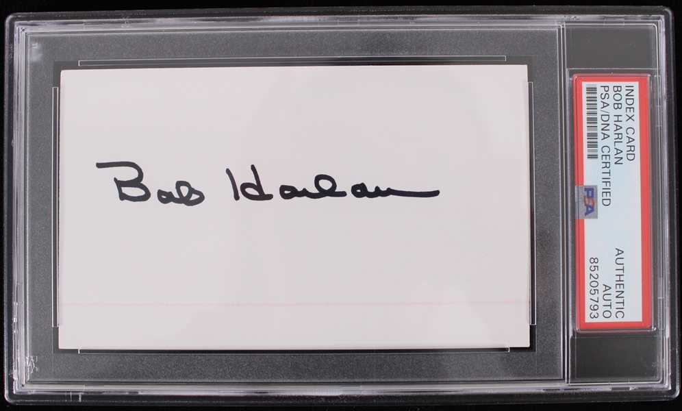 1971- Current Bob Harlan Green Bay Packers Signed Index Card (PSA/DNA Slabbed)