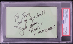 John Amos Roots Actor Signed Index Card (PSA/DNA Slabbed)