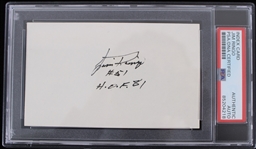 1953-1967 Jim Ringo (d.2007) Green Bay Packers Signed Index Card (PSA/DNA Slabbed)