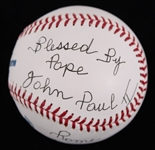 2003 Rawlings Official Major League Selig Baseball Blessed by Pope John Paul II