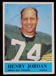 1964 Henry Jordan Green Bay Packers Signed Philadelphia #75 Football Trading Card (JSA)