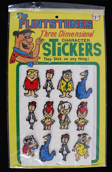 1977 Flintstones Three Dimensiol Character Stickers In Package