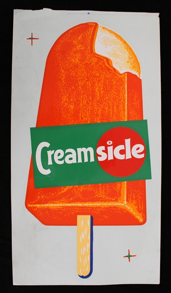 1970s Creamsicle Store Window Cling