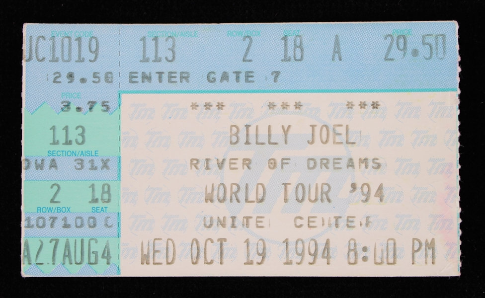 1994 Billy Joel River of Dreams at The United Center Ticket Stub