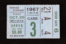 1967 New York Giants vs Minnesota Vikings Ticket Stub 