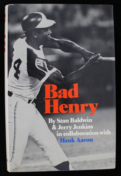 1974 Hank Aaron (d.2021) Atlanta Braves Signed Bad Henry Hardcover Book (JSA)