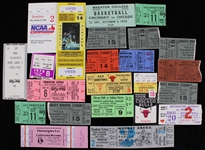 1970s-1980s Detroit Pistons San Antonio Spurs Chicago Bulls and More Full Tickets and Ticket Stubs (Lot of 22)