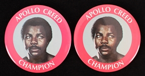 1979 Apollo Creed Champion 4" Pinback from Making of Rocky II "Type was Screen Used in the Movie"