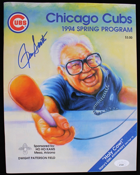 1994 Ron Santo Chicago Cubs Signed Spring Training Program *JSA*