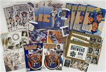 1975-2000s Milwaukee Brewers Memorabilia Collection - Lot of 50+ w/ 1975 All Star Game Programs, 1982 ALCS Program, Publications & More