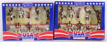 1992 USA Basketball Dream Team MIB Starting Lineup Action Figure Sets - Lot of 2