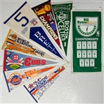 1980s-90s Full Size & Oversize Pennant Collection - Lot of 8