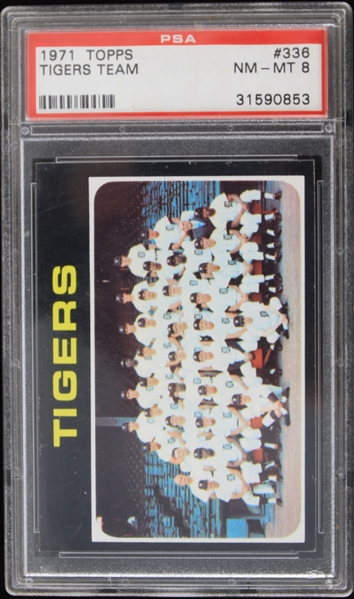 1971 Detroit Tigers Team Topps Trading Card #336 (NM-MT 8)
