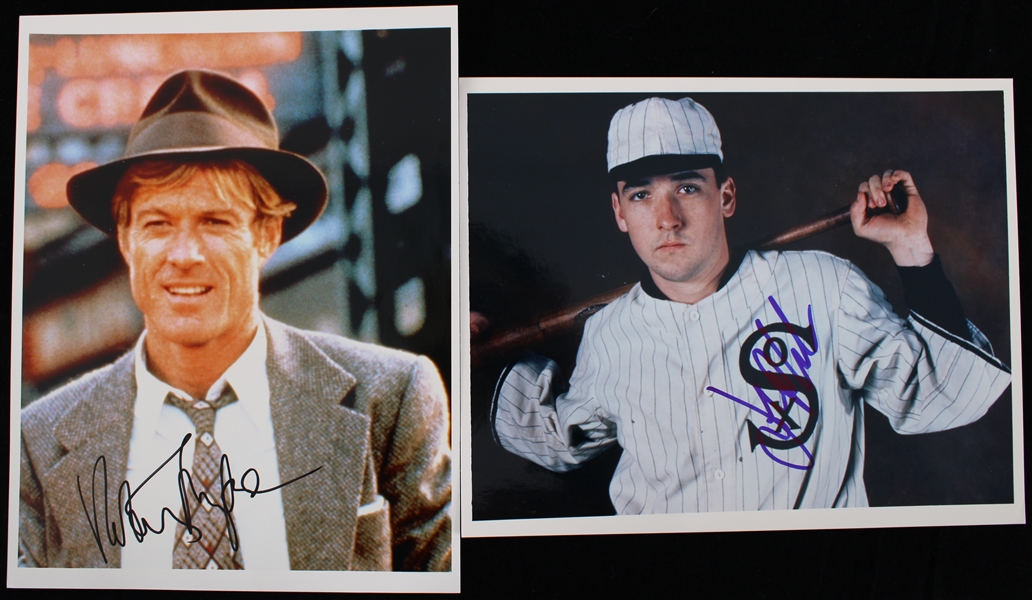 1990s Robert Redford John Cusack Signed The Natural & Eight Men Out 8" x 10" Photos - Lot of 2 (JSA)
