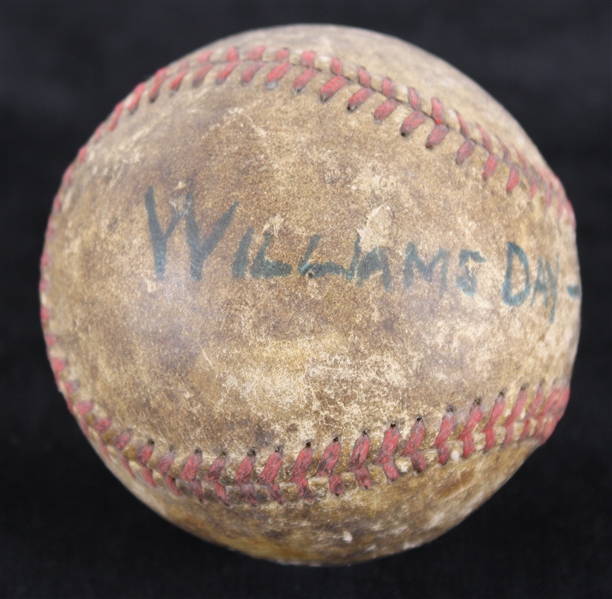 1952 Game Used Baseball Attributed to Ted Williams Day at Fenway Park April 30th (MEARS LOA)