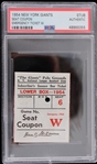 1954 New York Giants Emergency Ticket Stub (PSA Slabbed)
