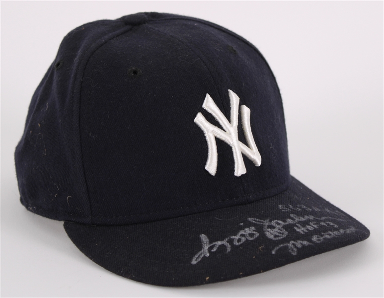 1998-2000 Reggie Jackson New York Yankees Signed & Multi-Inscribed Cap (JSA)